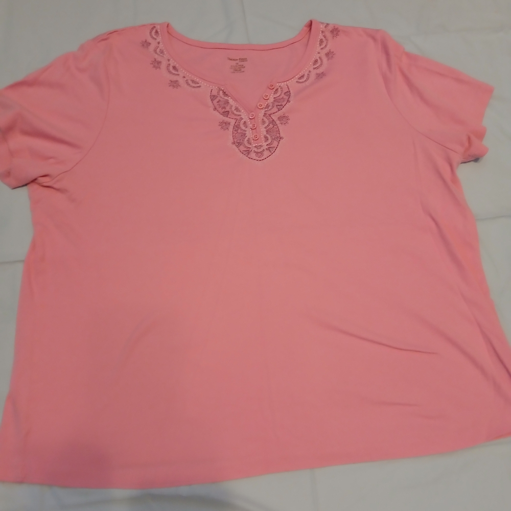 Madison Taylor Pink Embroidered Women's Top